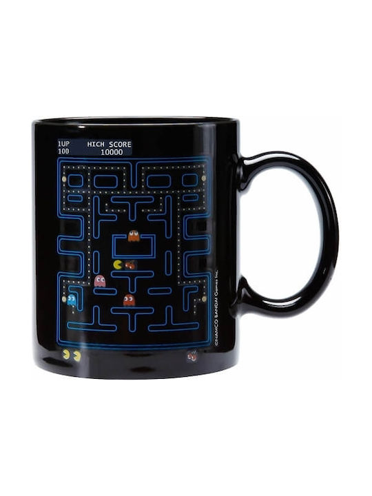 Paladone Pac Man Чаша с Промяна на Топлината Керамична Черна 330ml