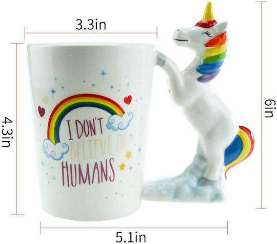 Unicorn Mug Ceramic Beige 350ml