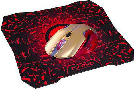 Marvo M416 + Mousepad Gaming Ποντίκι Χρυσό
