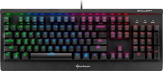 Sharkoon Skiller SGK3 Gaming Μηχανικό Πληκτρολόγιο με Kailh Red διακόπτες και RGB φωτισμό (Αγγλικό US)