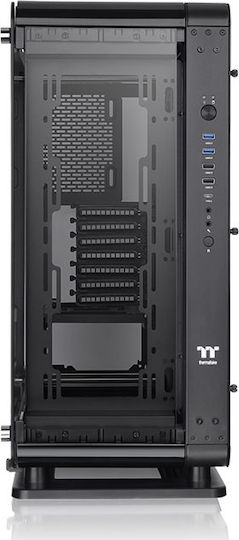 Thermaltake Core P6 Tempered Glass Gaming Midi Tower Κουτί Υπολογιστή με Πλαϊνό Παράθυρο Μαύρο