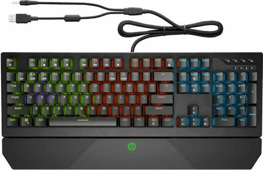 HP Pavilion 800 Gaming Mechanische Tastatur mit Benutzerdefiniertes Rot Schaltern und RGB-Beleuchtung (Englisch US)