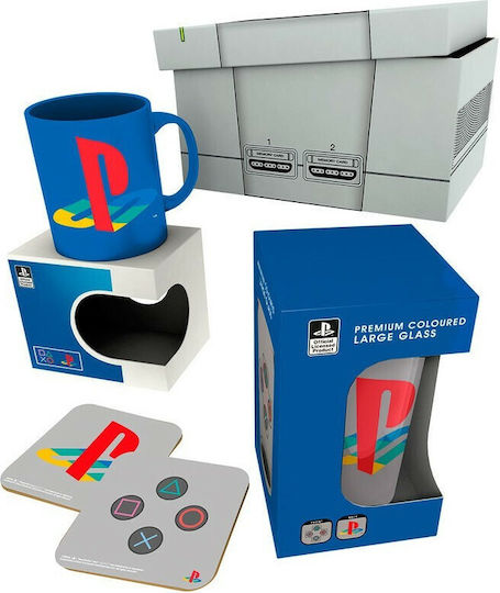 GB eye PlayStation Gift Box Classic 2019 Κούπα Κεραμική Γκρι 4τμχ