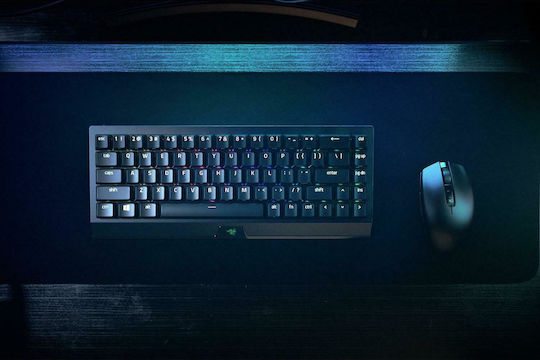 Razer BlackWidow V3 Mini Безжичен Гейминг Механична Клавиатура 65% с Зелен Razer суичове и RGB подсветка (Английски US) Черен
