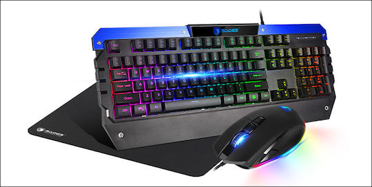 Sades SA-D10 Σετ Gaming Πληκτρολόγιο με RGB φωτισμό & Ποντίκι (Αγγλικό US)