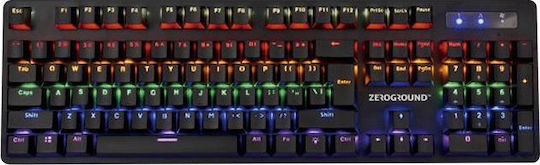 Zeroground KB-2600G Simeto Gaming Tastatură Mecanică cu Custom Blue comutatoare și iluminare RGB (Engleză US)