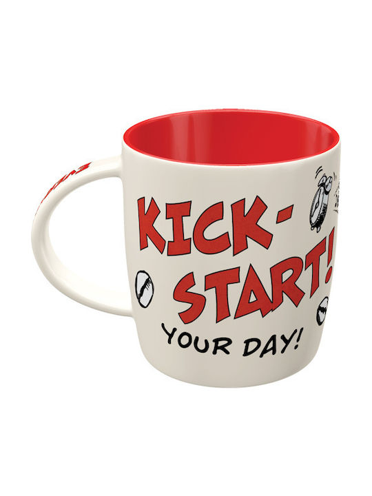 Nostalgic Art MOTOmania - Kick-Start Your Day Чаша Керамично Бяла