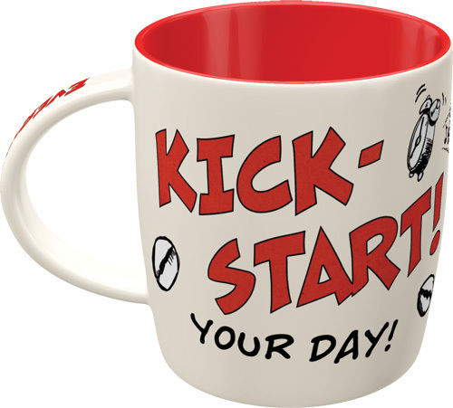 Nostalgic Art MOTOmania - Kick-Start Your Day Чаша Керамично Бяла