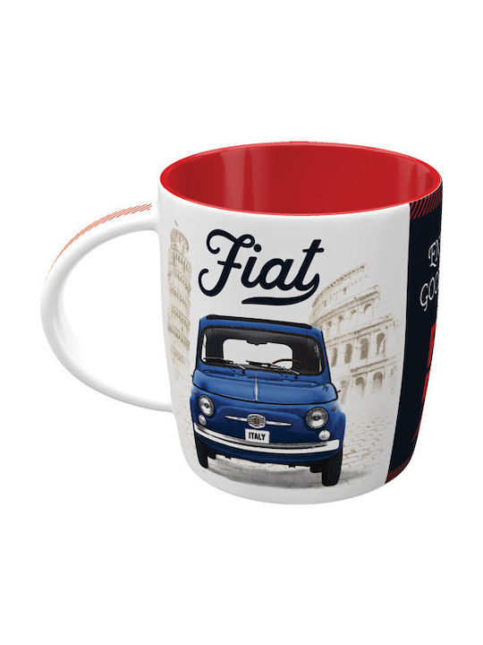 Nostalgic Art Fiat 500 – Enjoy The Good Times Cană Ceramică Multicoloră
