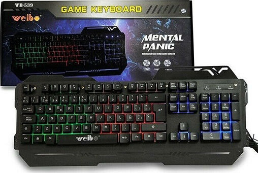 Weibo WB-539 Tastatură de Gaming cu Iluminare RGB (Engleză SUA)