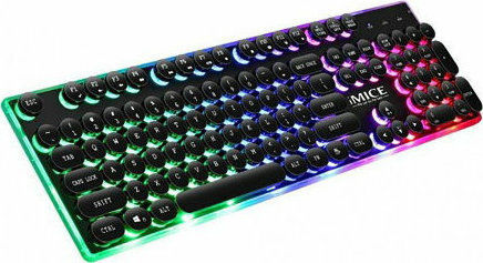 iMice AK-700 Gaming Πληκτρολόγιο με RGB φωτισμό (Αγγλικό US)