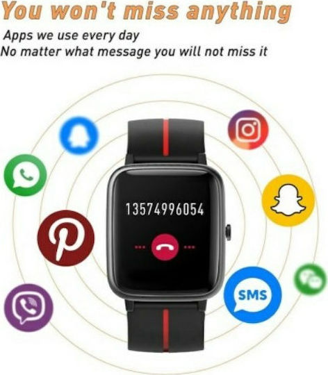 Havit M9002G Αδιάβροχο Smartwatch με Παλμογράφο (Μαύρο)