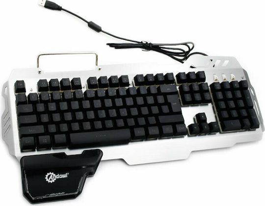 Andowl K55 Gaming Πληκτρολόγιο με RGB φωτισμό (Αγγλικό US) Ασημί