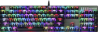 Motospeed Inflictor CK104 Gaming Μηχανικό Πληκτρολόγιο με Outemu Black διακόπτες και RGB φωτισμό (Ελληνικό) Ασημί