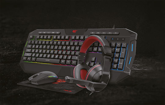 Havit KB501CM 4in1 Combo Gaming Keyboard Set with RGB lighting & Mouse (English US)