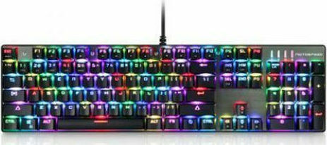 Motospeed Inflictor CK104 Гейминг Механична Клавиатура с Outemu Blue Превключватели и RGB Осветление (Английски US)