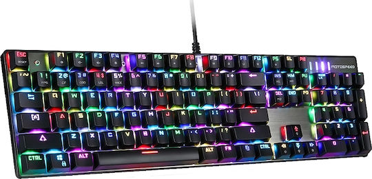 Motospeed Inflictor CK104 Гейминг Механична Клавиатура с Outemu Blue Превключватели и RGB Осветление (Английски US)