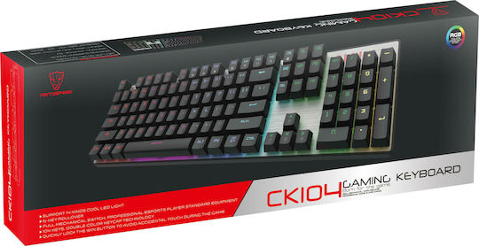 Motospeed Inflictor CK104 Гейминг Механична Клавиатура с Outemu Blue Превключватели и RGB Осветление (Английски US)