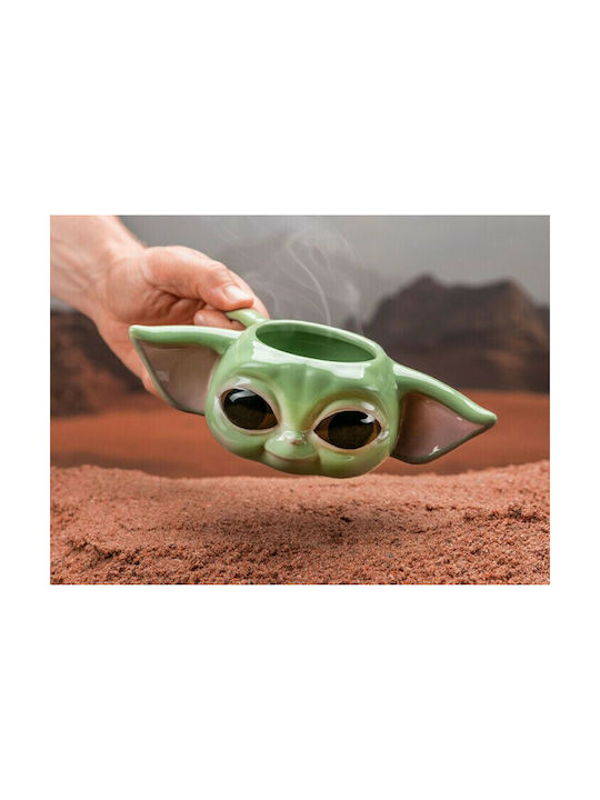 Paladone Star Wars The Mandalorian The Child Shaped Κούπα Κεραμική Πράσινη 350ml