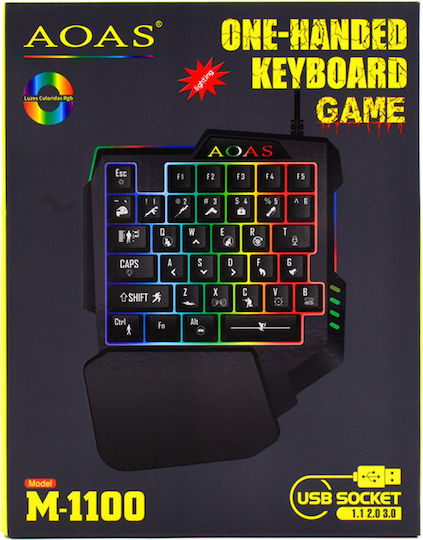 Aoas M-1100 Gaming Keypad With RGB Lighting English US