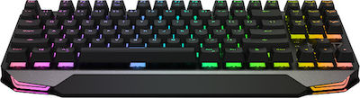 MKA-17 ProGaming Безжичен Гейминг Клавиатура Без ключове с Синьо по поръчка суичове и RGB подсветка (Английски US) Черен