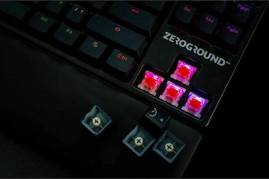 Zeroground KB-3100G Tonado Mini Gaming Μηχανικό Πληκτρολόγιο Tenkeyless με Outemu Red διακόπτες και RGB φωτισμό (Αγγλικό US)