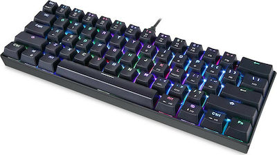 Motospeed CK62 RGB Ασύρματο Gaming Μηχανικό Πληκτρολόγιο 60% με Outemu Blue διακόπτες και RGB φωτισμό (Ελληνικό)