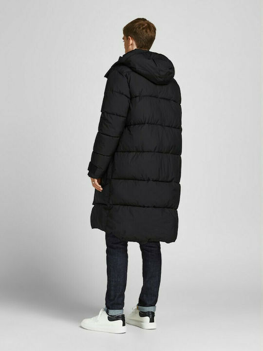 Jack & Jones Geacă pentru bărbați de iarnă Puffer Negru