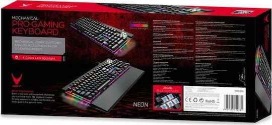 Omega Varr Neon Gaming Mechanical Keyboard with Jixian Blue switches and RGB lighting (English US)