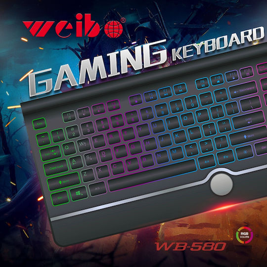 Weibo WB-580 Gaming-Tastatur mit RGB-Beleuchtung (Englisch US)