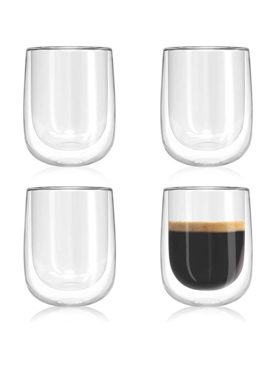 Navaris Cană Sticlă Transparentă 350ml 4buc