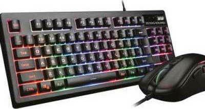 Zeroground KB-1800GUMS Aochi Σετ Gaming Πληκτρολόγιο Tenkeyless με RGB φωτισμό & Ποντίκι (Αγγλικό US)