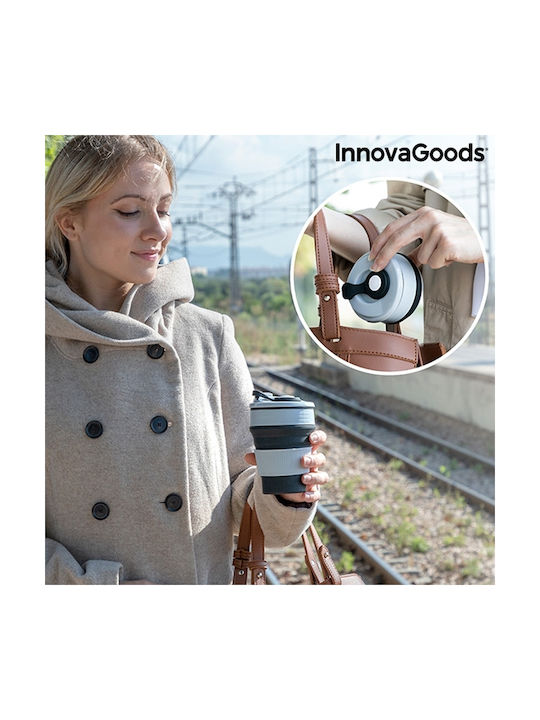 InnovaGoods Flahsie Becher Kunststoff mit Deckel Gray 350ml
