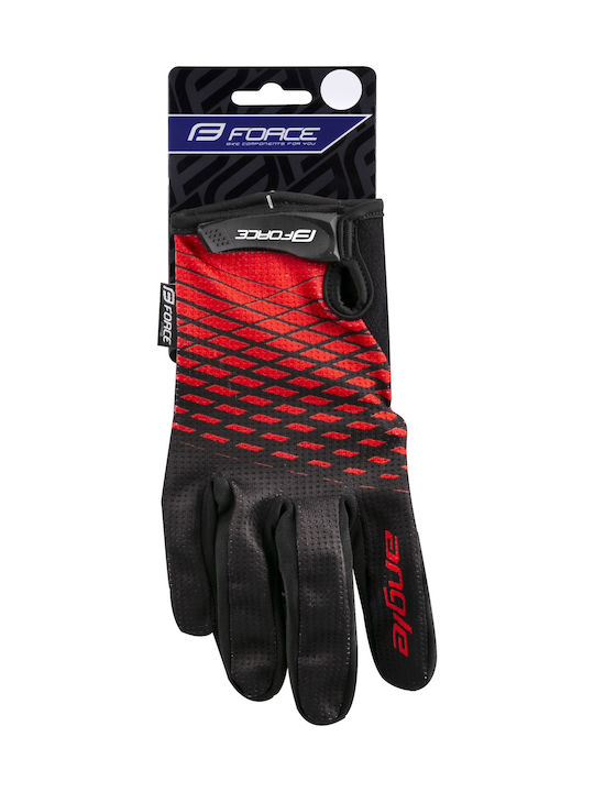 Force Mtb Angle Voller Finger Fahrradhandschuhe Erwachsene Rot