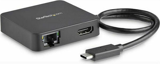 StarTech USB-C Докинг станция с HDMI 4K PD Ethernet Черен (DKT30CHD)