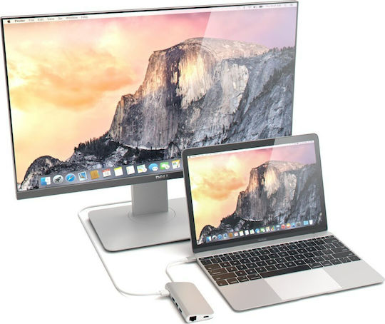 Satechi USB-C Docking Station με HDMI 4K PD Ethernet Ασημί (ST-TCMA2S)