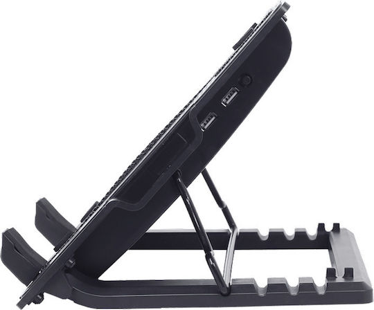 Gembird Cooling Pad για Laptop έως 17" με 1 Ανεμιστήρα και Φωτισμό (NBS-1F17T-01)