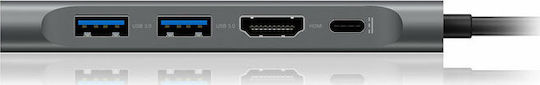 Icy Box USB-C Docking Station mit HDMI 4K PD Schwarz (IB-DK4022-CPD)