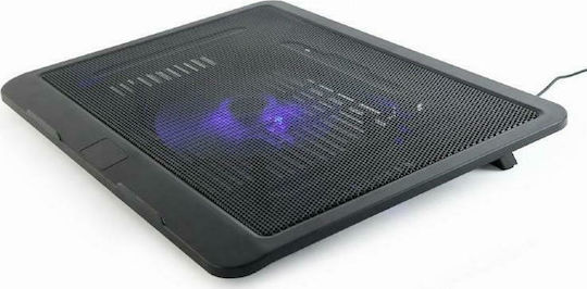 Gembird Cooling Pad για Laptop έως 15" με 1 Ανεμιστήρα και Φωτισμό (NBS-1F15-03)
