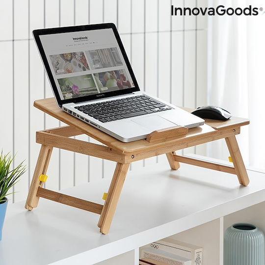 InnovaGoods Lapwood Table for Laptop Brown