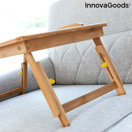 InnovaGoods Lapwood Table for Laptop Brown