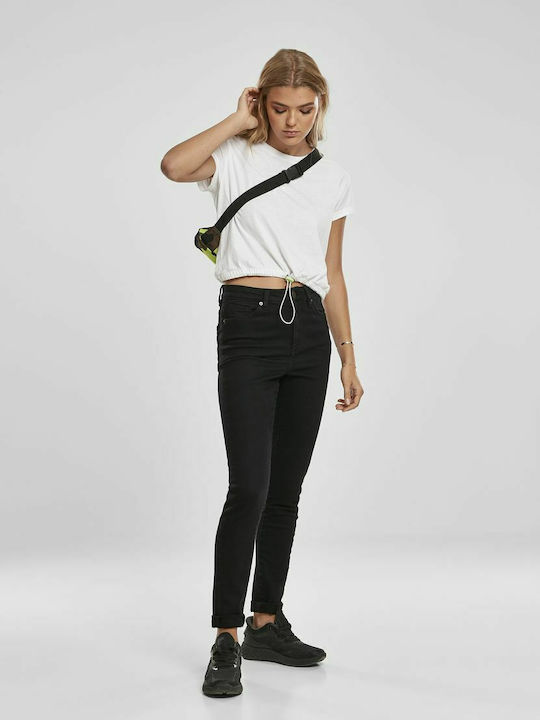 Women's Summer Crop Top Cotton Short Sleeve White