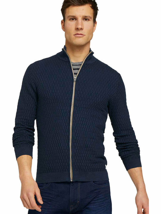 Cardigan Tricotat pentru Bărbați Albastru marin