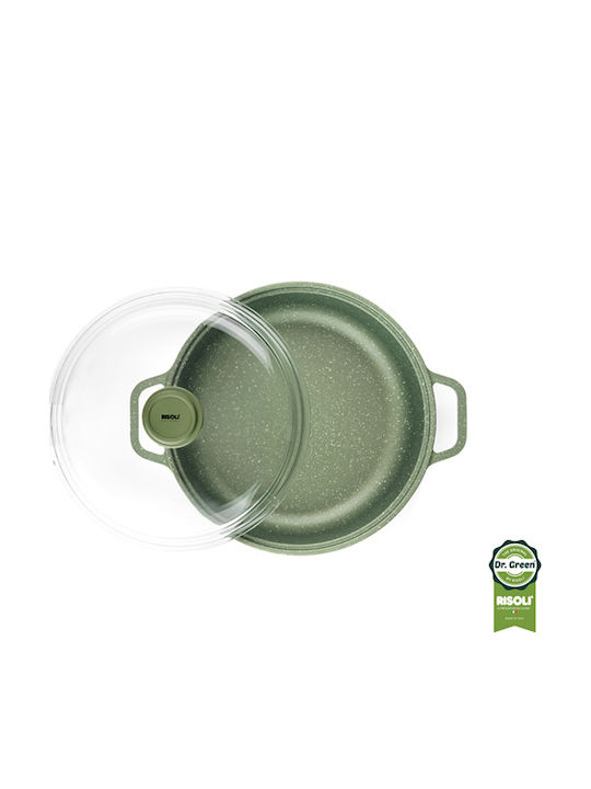 Risoli Dr.Green Shallow Pot made of Cast Aluminum 24cm