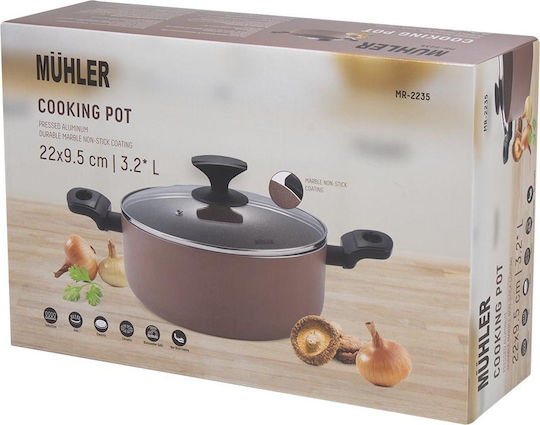 Muhler din Aluminiu 3.2lt / 22cm