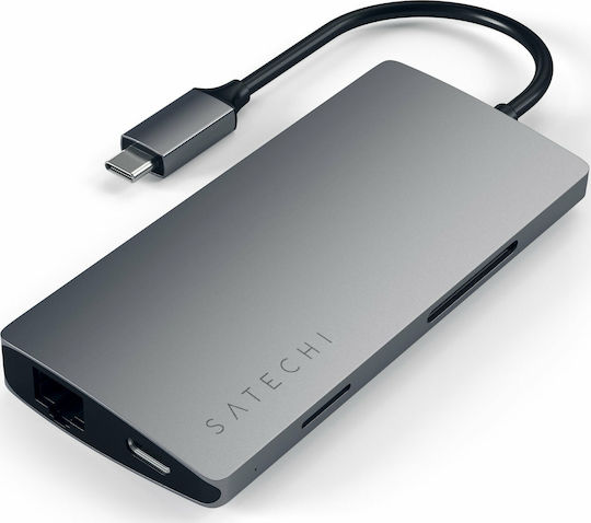 Satechi USB-C Docking Station with HDMI 4K PD Ethernet Gray (ST-TCMA2M)