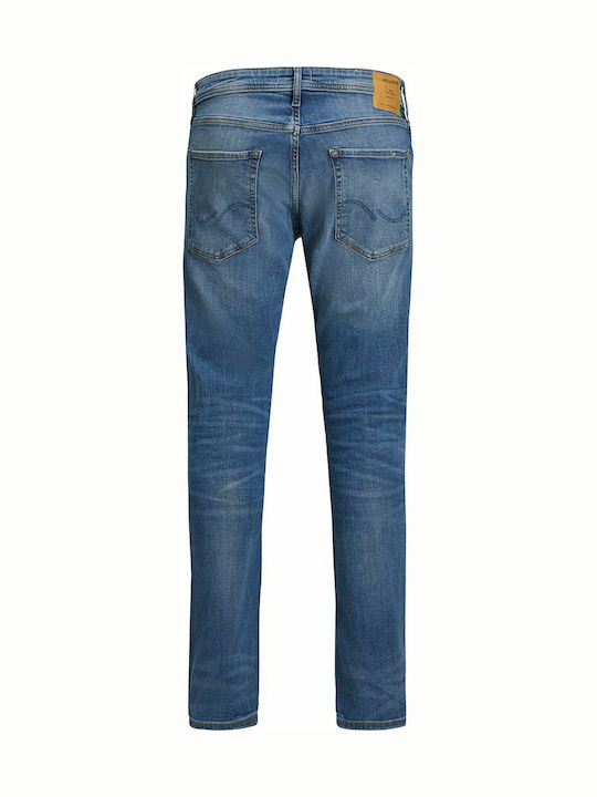 Men's Jeans Pants Elastic with Slim Straight Fit Blue