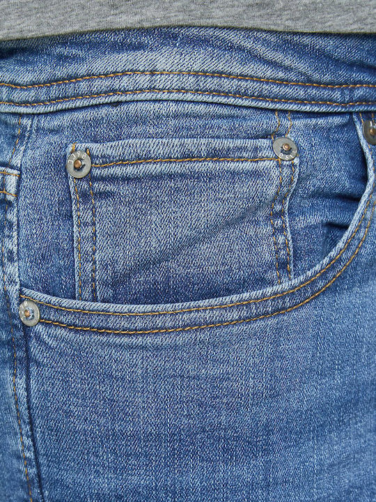 Men's Jeans Pants Elastic with Slim Straight Fit Blue