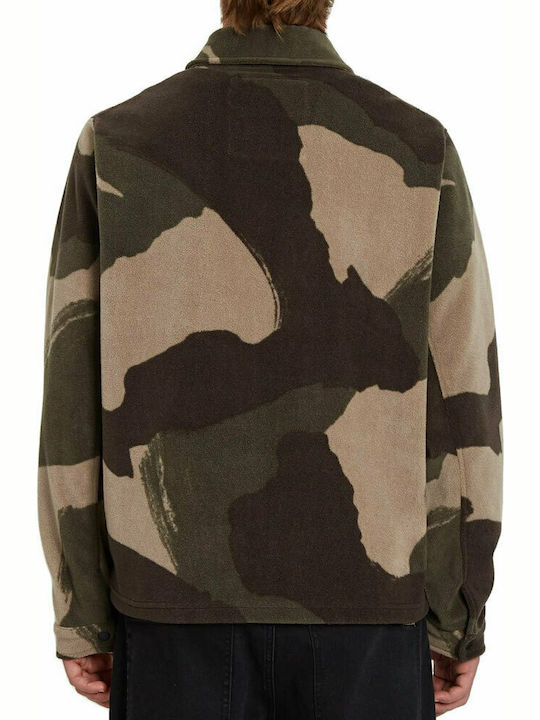 Volcom Imson Ανδρική Ζακέτα Fleece με Φερμουάρ Camouflage