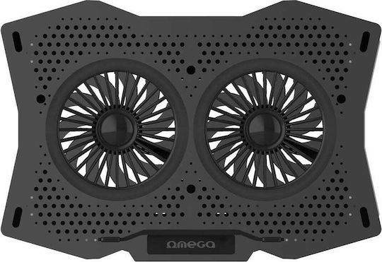 Omega Cooling Pad για Laptop έως 18" με 2 Ανεμιστήρες και Φωτισμό (OMNCP2FB)